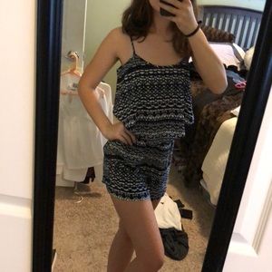 Patterned Romper W/ Adjustable Straps
